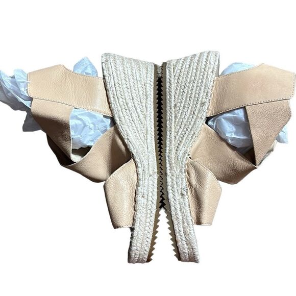 Eileen fisher Willow wedge sandals leather ankle strap espadrilles 9.5 - Picture 6 of 7